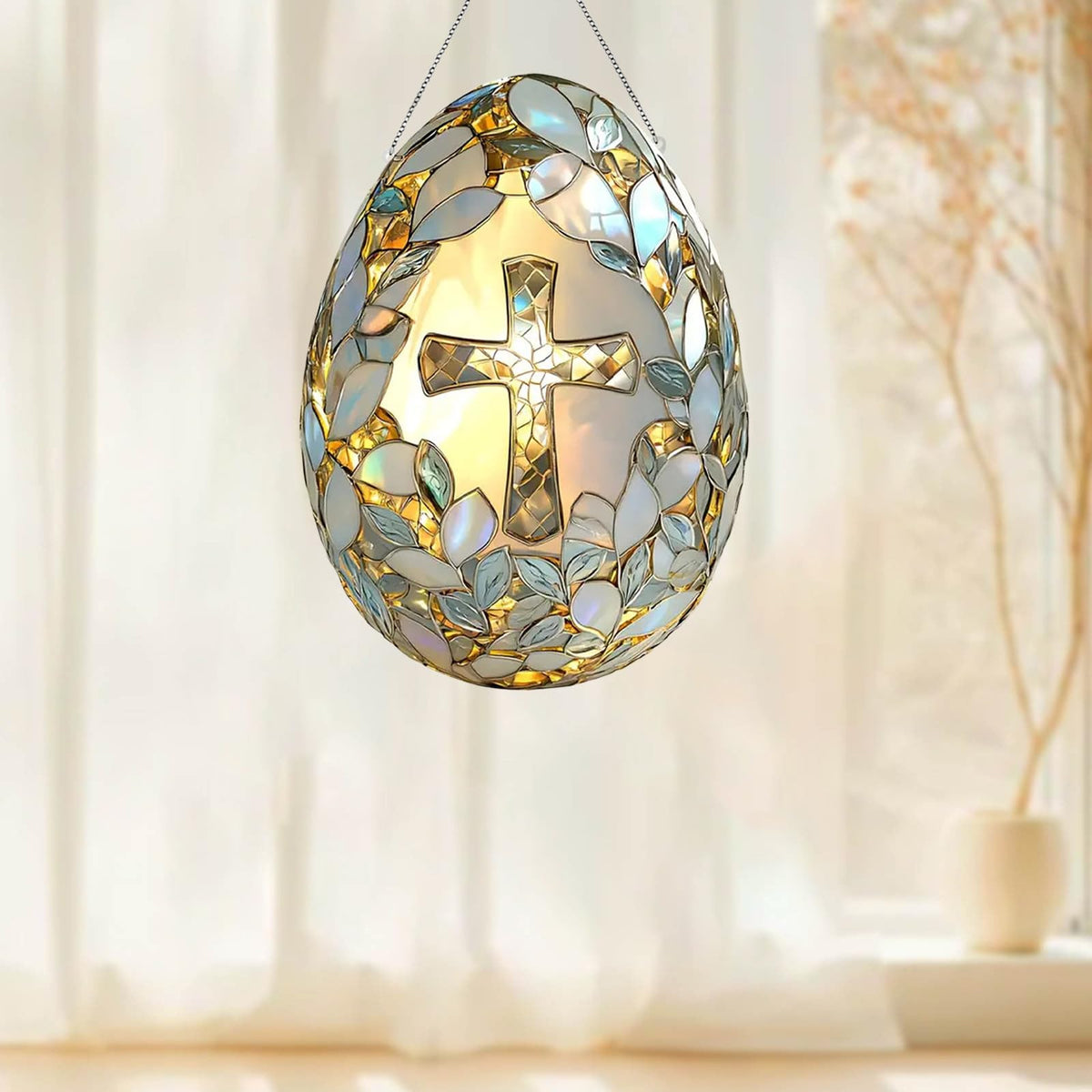Easter Egg Acrylic Suncatchers – Colorful Spring Window Decor for a Joyful and Festive Easter Holiday Vibe