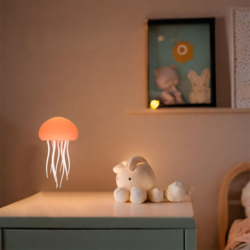 Rechargeable Color Changing Jellyfish Lamp – LED Ambient Table Night Light for Relaxation, Bedroom, and Creative Home Décor