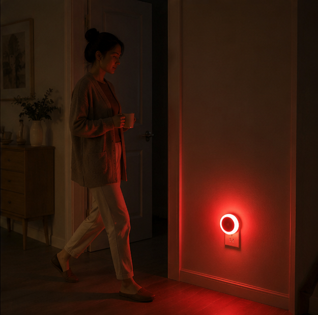 Motion Sensor LED Night Light - Auto On Off Plug In Lamp for Bedroom Hallway, Energy Saving Wireless Home Lighting Solution