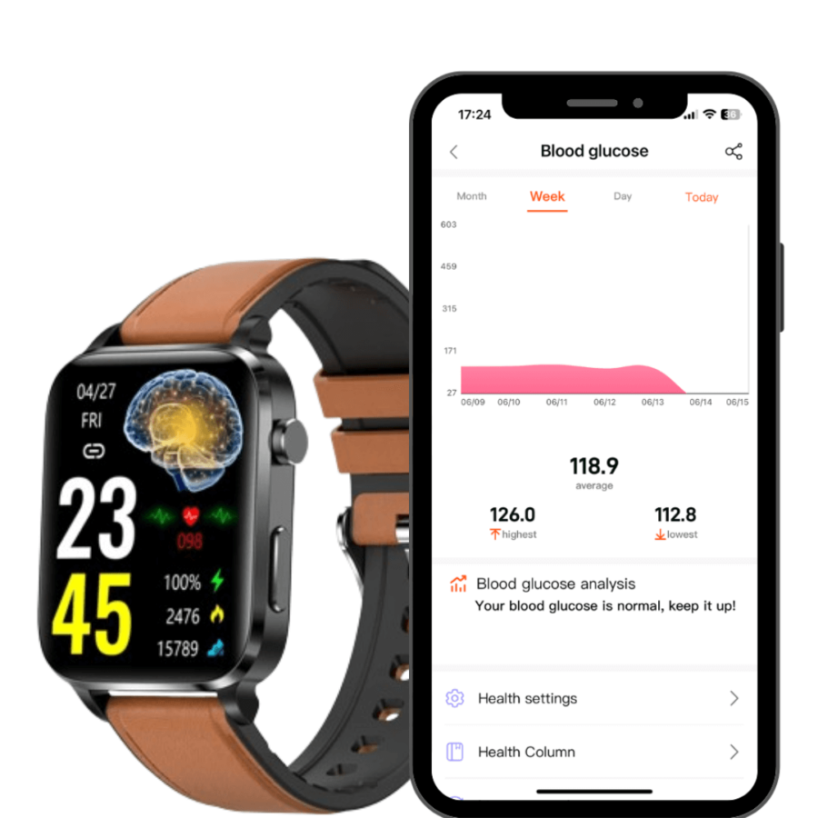 2024 Smart Suga Pro Fitness Smartwatch Painless Blood Sugar Measurement