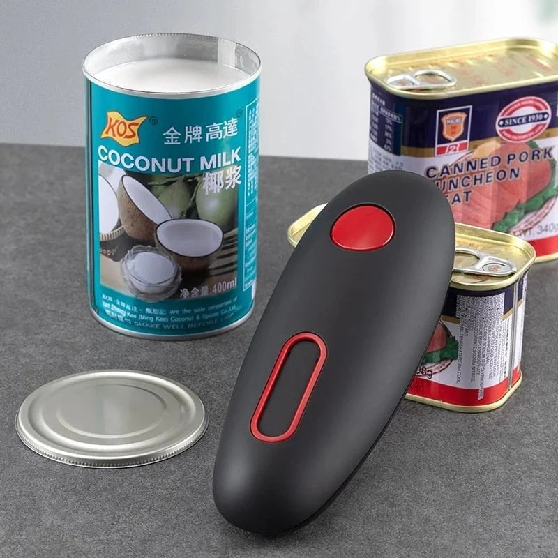 Automatic Can Opener With Ergonomic Handle And One-Button Operation