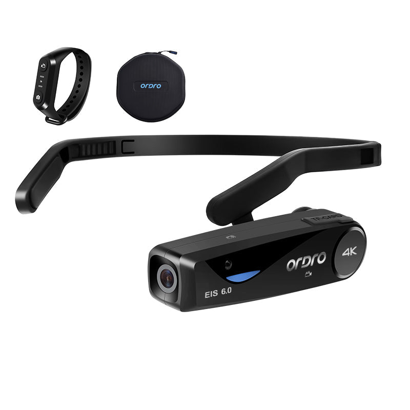 Wearable Vlog Camcorder – 4K Wearable WiFi Camera for YouTube Videos, POV Recording, Hands-Free Shooting and Outdoor Content Creation