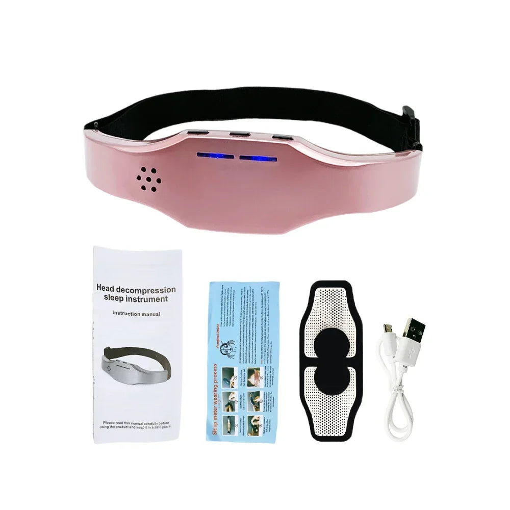 Wireless Sleep Therapy Head Massager - Device for Headache Migraine Relief, Stress Reduction and Improved Sleep Quality