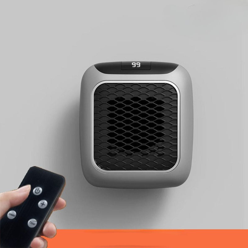 Mini Electric Heater - Portable PTC Ceramic Heater with Remote Control, Fast Heating Device for Home Office Bathroom