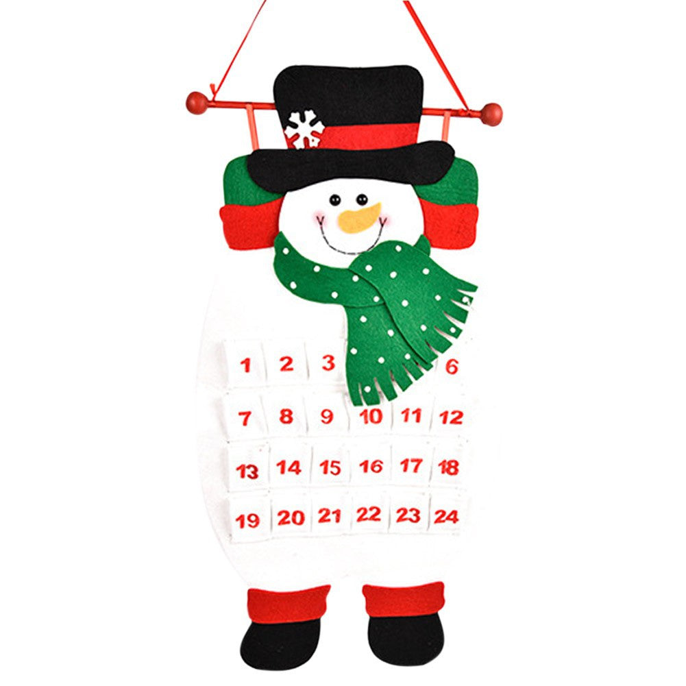 Advent Countdown Calendar - 3D Non-Woven Hanging Christmas Felt Calendar for Kids, Interactive Holiday Countdown Home Decoration