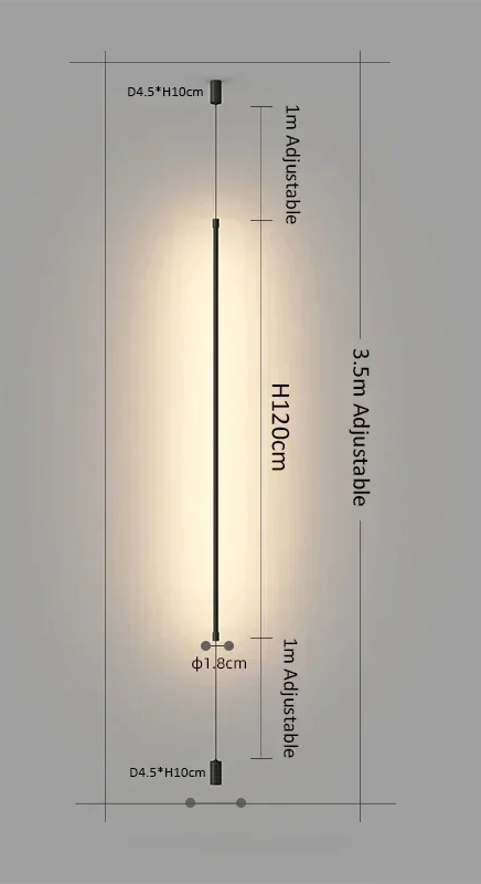 Minimalist Black LED Floor Lamp – Modern Home Decoration Light Fixture for Living Room, Bedroom, or Hallway