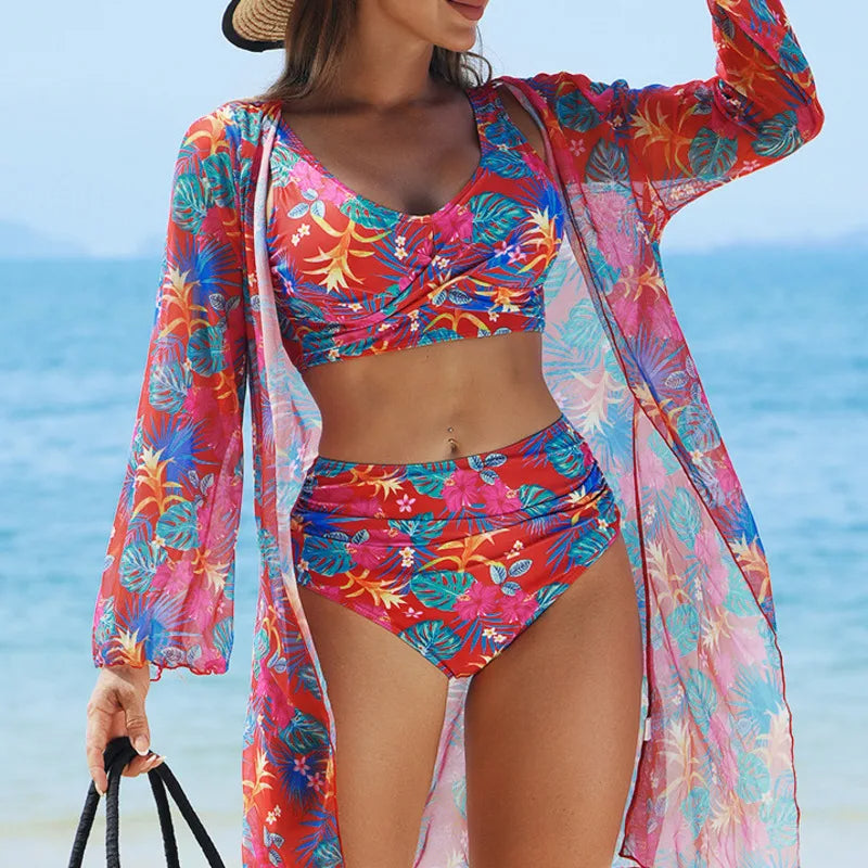 Sexy Push-Up Bikini Set – 3-Piece Women’s Summer Swimwear for Beach, Pool, or Resort with Chic and Flattering Fit