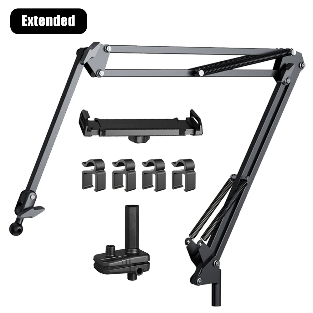 Rotatable Tablet Bed Stand – Long Arm Holder for iPad, Samsung & Xiaomi Tablets (4-12.9”) for Comfortable Viewing in Any Position
