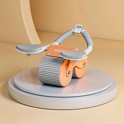 Abdominal Wheel Muscle Trainer - 2-in-1 Widen Automatic Rebound Ab Roller Wheel with Elbow Support