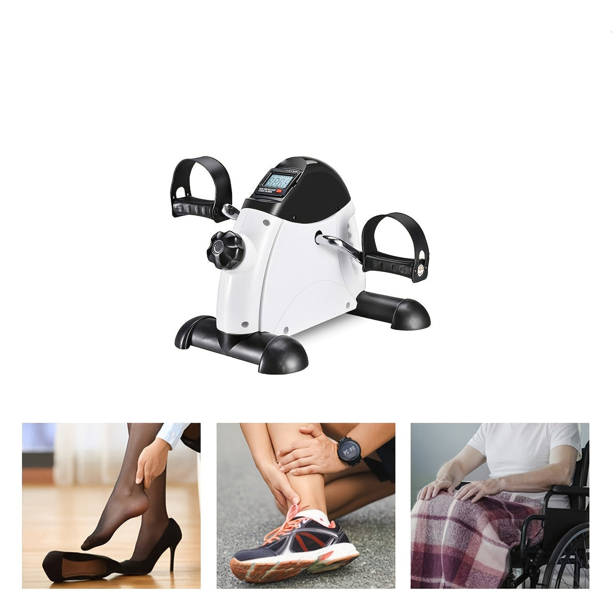 Mini Under-Desk Pedal Exerciser – Quiet Indoor Cycle Machine for Arms and Legs Workout, Perfect for Home Fitness and Office Use