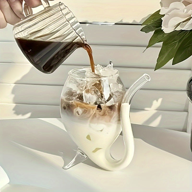 Creative Wine Glass with Straw – Built-In Straw Glass Cup for Wine, Juice, or Ice Cream – Unique Party Drinkware for Stylish Entertaining