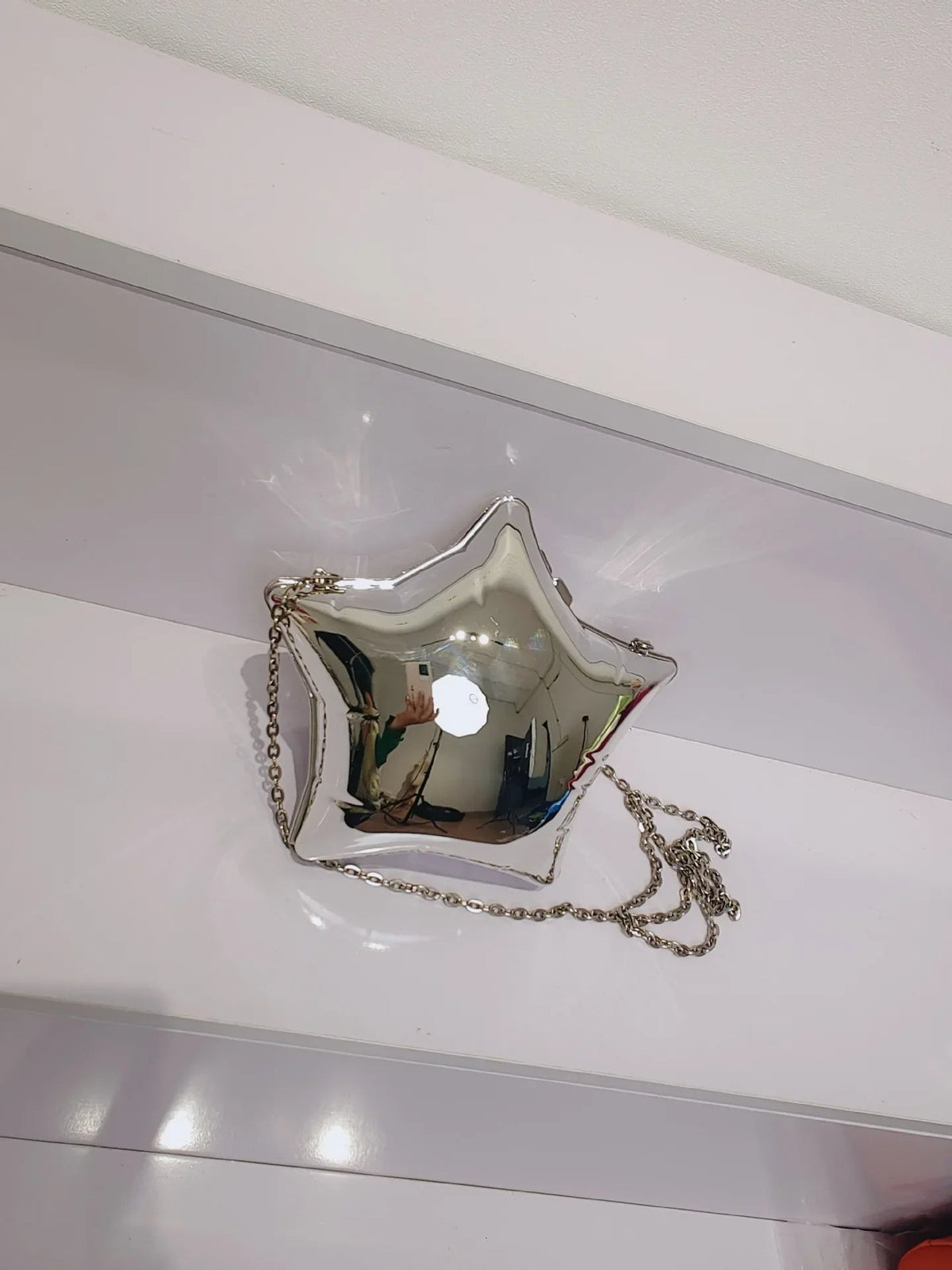Balloon Star Women Mini Bag – Glossy Acrylic Crossbody for Women’s Keys, Coins & Lipstick, Perfect Gold & Silver Shine for Banquets & Fashion Statements