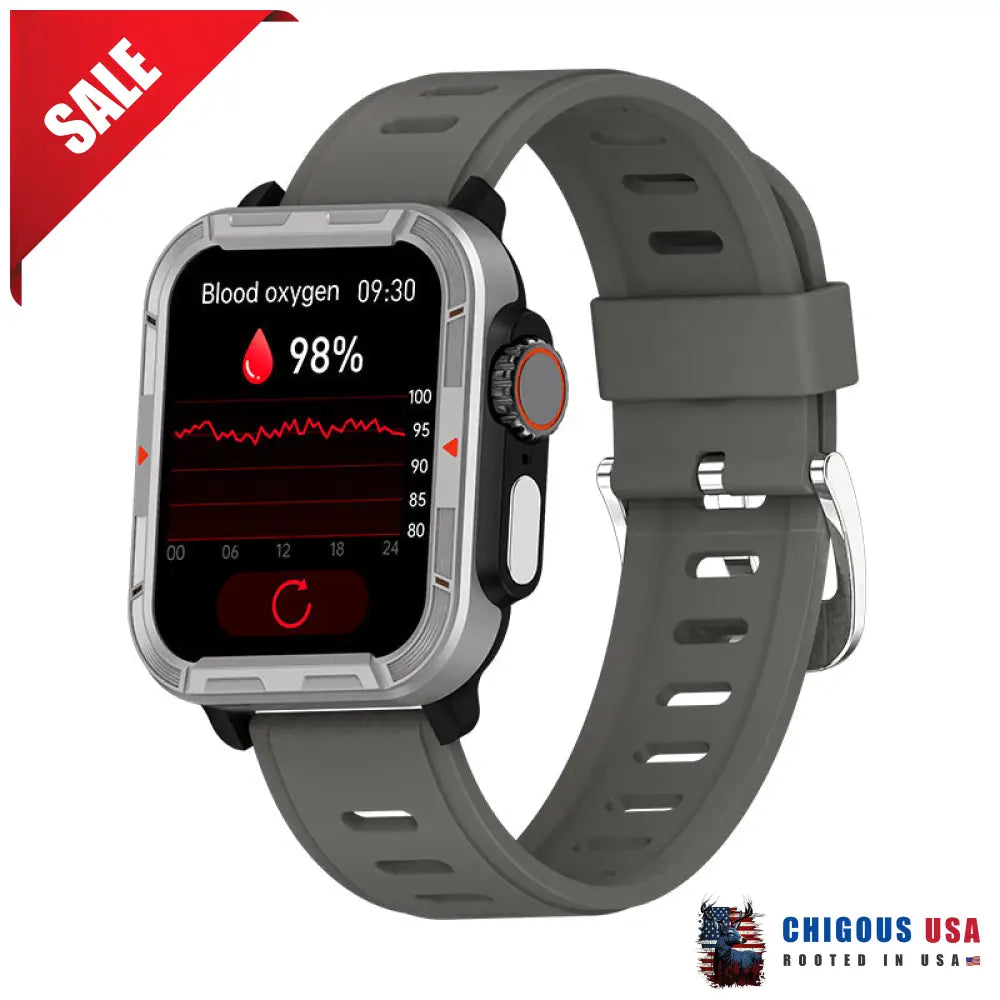 Bearscome Ecg Blood Glucose Sleeping Bluetooth Call Smartwatch 2024 Best Vee Pro Gray Smartwatch
