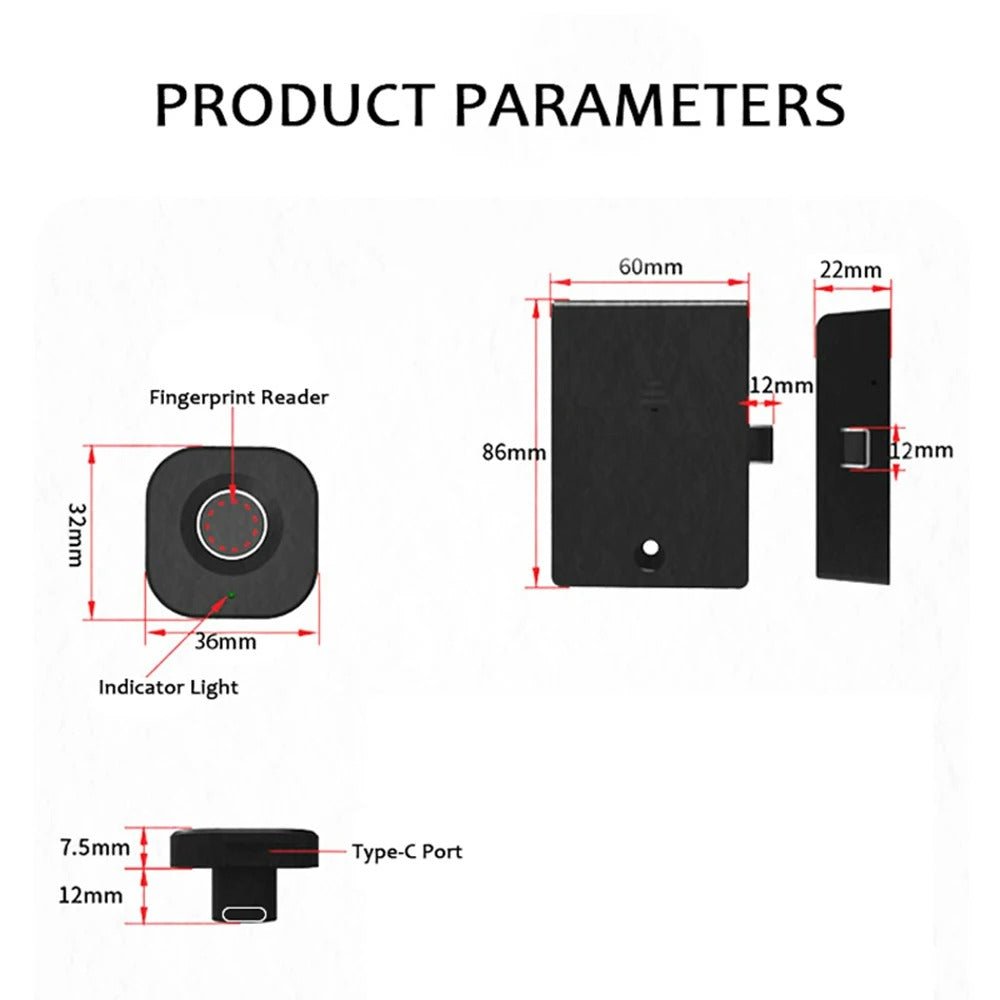 Biometric Fingerprint Lock for Cabinet - Ultimate Security, Effortless Access