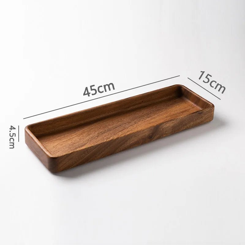 Black Walnut Wood Tray – Stylish Dessert & Tea Organizer for Chic Home & Living Room Décor