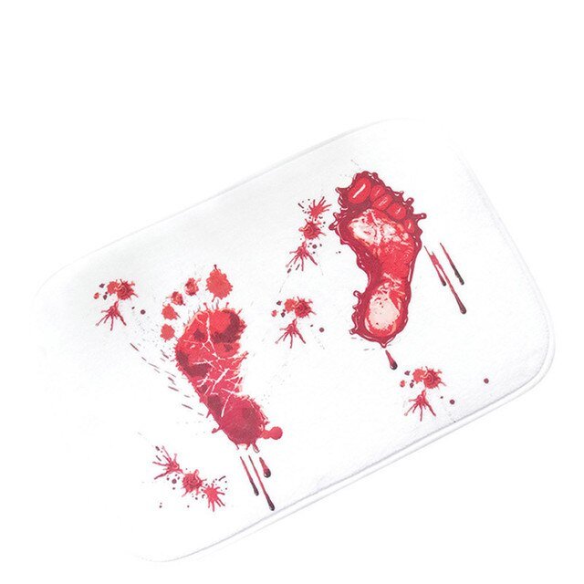 Bloody Footprint Bath Mat - Halloween Shower Doormat