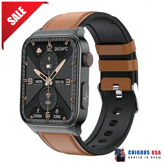 Cardica Ecg Smart Watch With Blood Pressure Monitor Body Temperature Glucose Heart Rate And Oxygen.