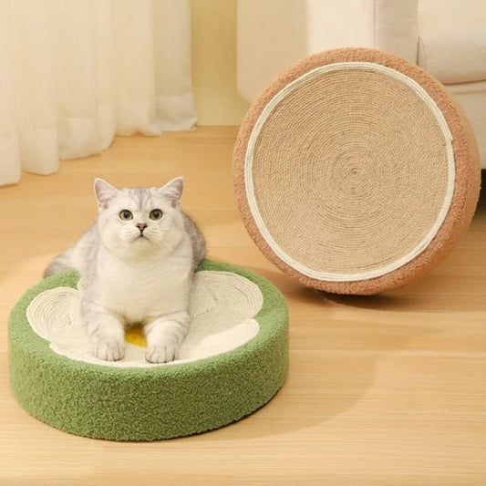 Cat Scratcher & Bed – 2-in-1 Adorable Shaped Scratch Pad for Cats, Protects Paws & Provides Cozy Comfort for Kittens