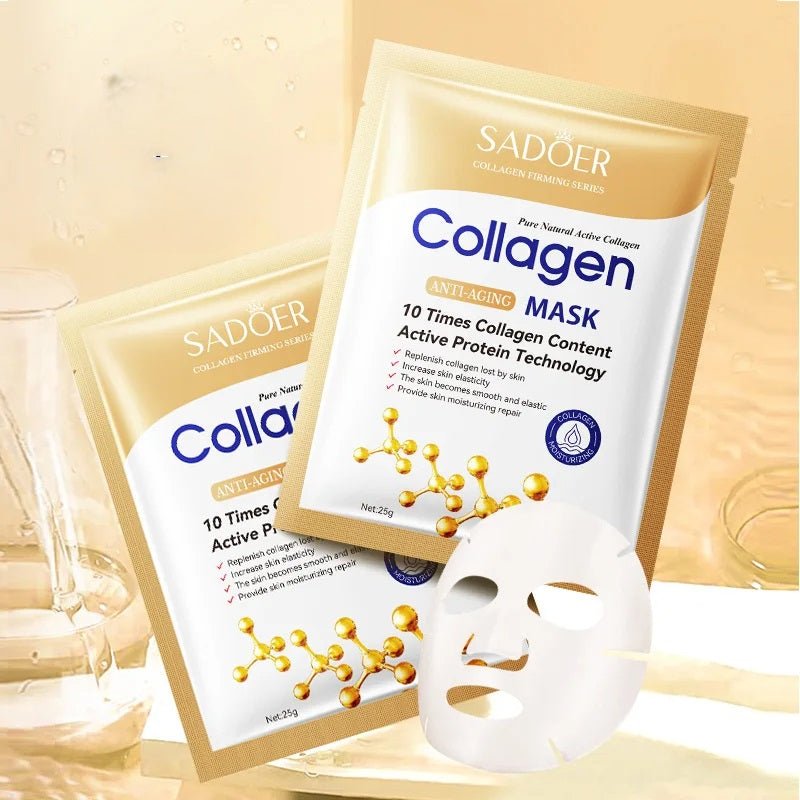 Collagen Face Mask Firming Moisturizing Repair – Infused with VC & Hyaluronic Acid for Intense Moisture, Radiance & Skin Renewal