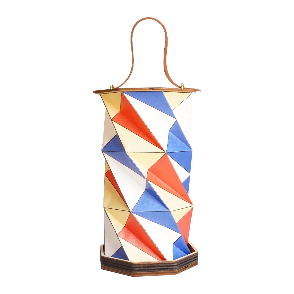 Vintage Foldable Paper Table Night Light – USB Rechargeable Dimmable Night Light for Cozy Ambience