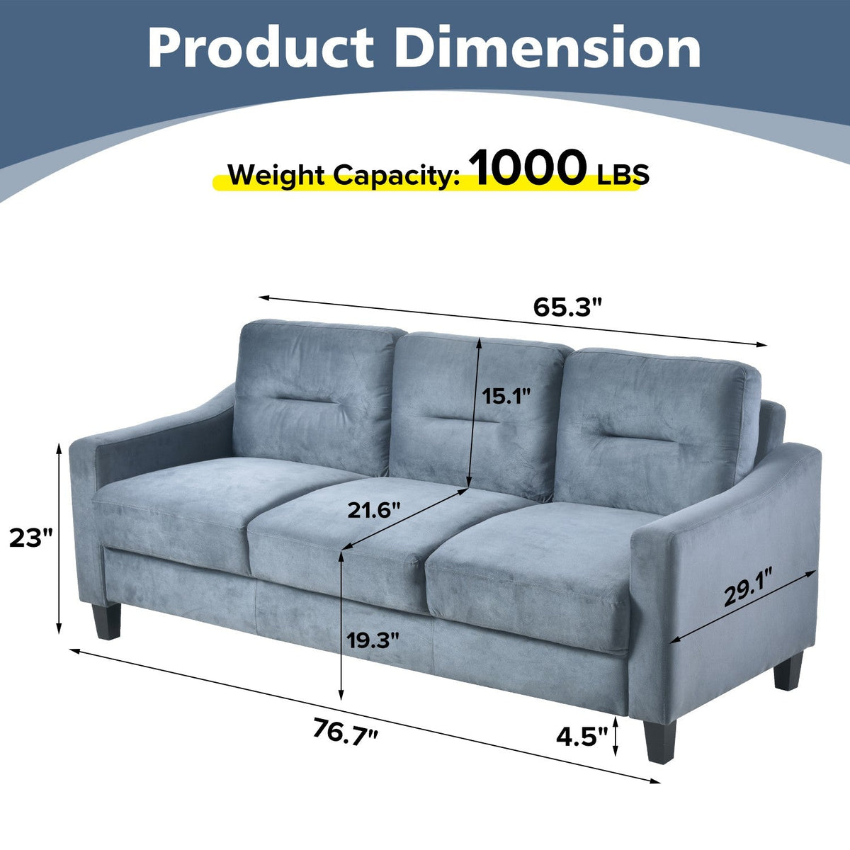 Comfortable Sectional Couches and Sofas for Living Room, Bedroom, Office, and Small Spaces