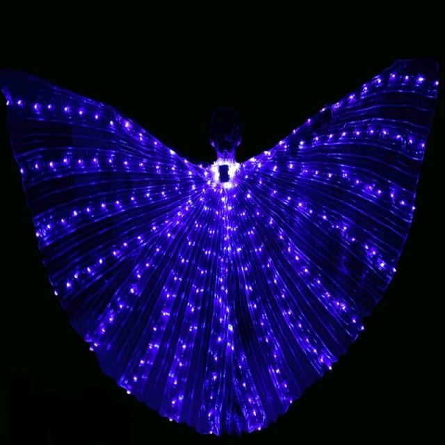 LED Isis Wings - Light-Up Costume Butterfly Wings with Telescopic Rods, 7 Colors, Adult & Child Sizes