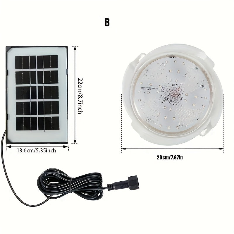 LED Solar Ceiling Light with Remote – Dimmable Indoor & Outdoor Ceiling Lamp for Bedroom, Corridor, Garden with Timer Control