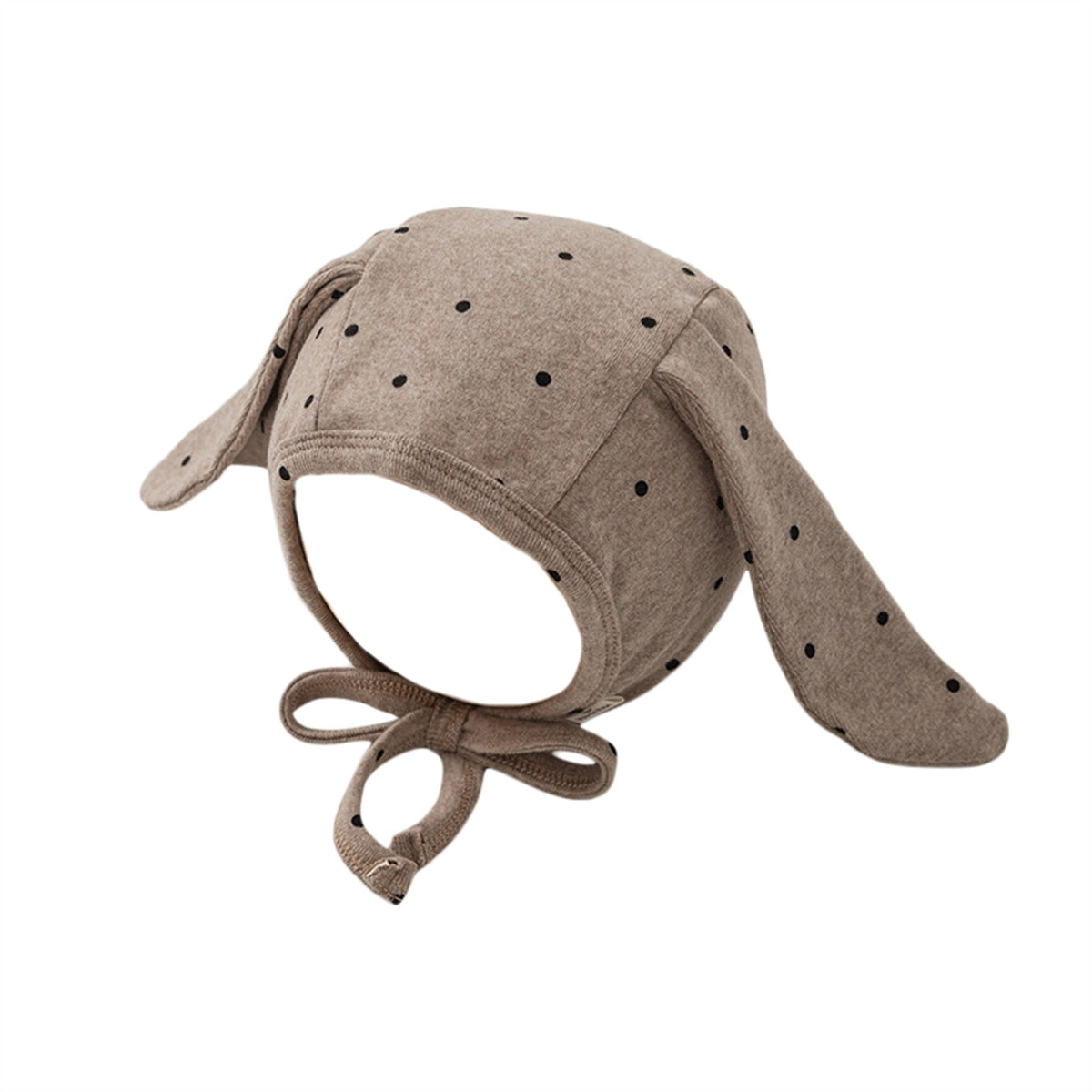 Adorable Bunny Ears Cotton Beanie – Soft Breathable Kids Hat with Polka Dots for Toddlers, Thanksgiving, Outdoor Play & Everyday Fashion