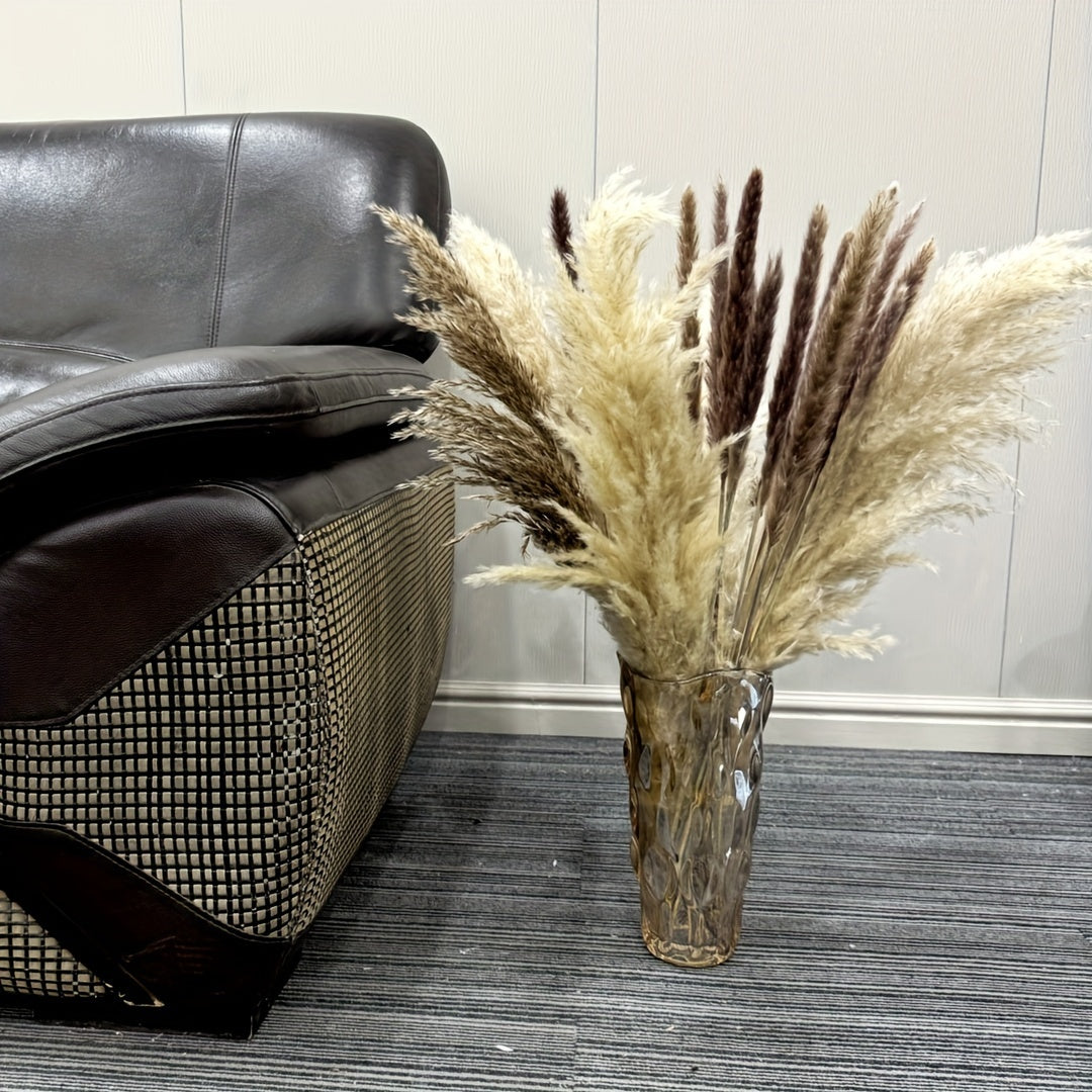 Dried Pampas Grass & Wild Flowers –30 pcs Pampas Elegant Boho Wedding Decor, Summer Table Centerpiece or Thoughtful Gift for Seasonal Celebrations