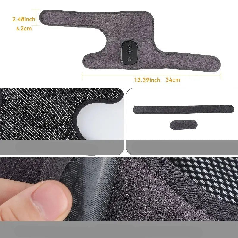 Electric Heating Knee Massager - 3 in 1 with Vibration Cordless Rechargeable Heating Knee Warmers Wrap for Shoulder Elbow