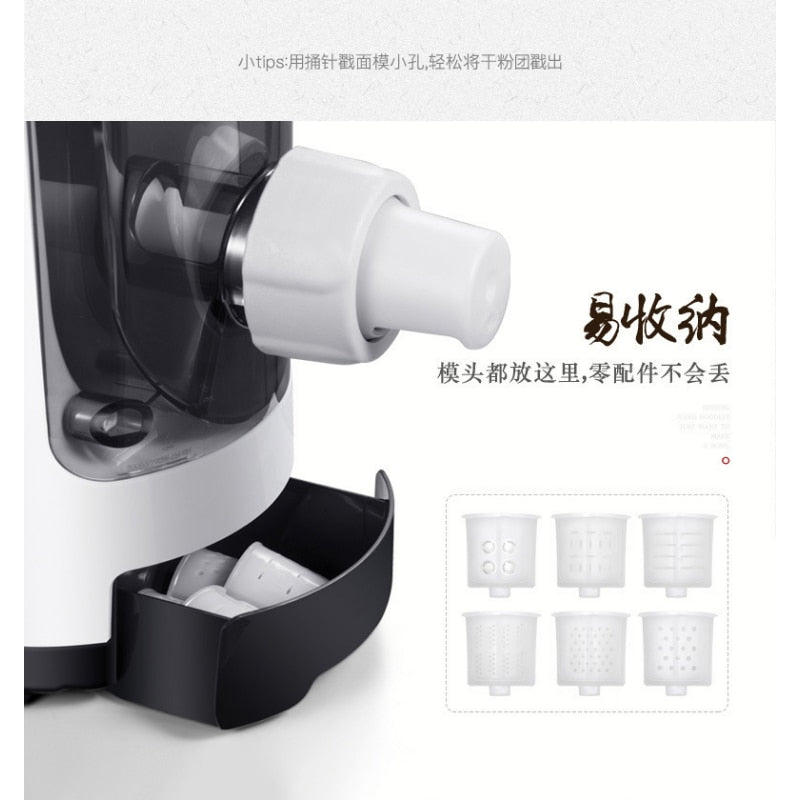 Electric Pasta Maker - 180W Noodle Machine with 6 Shaping Discs