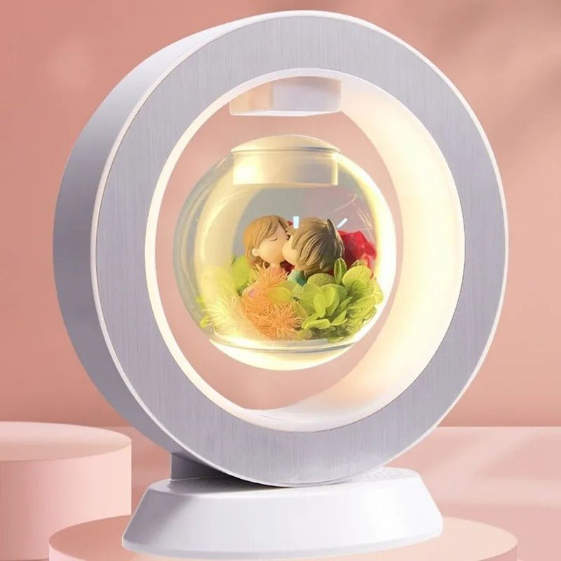 Eternal Life Flower with Magnetic Levitation - 3D Immortal Flower LED Electronic Anti-gravity Night Light