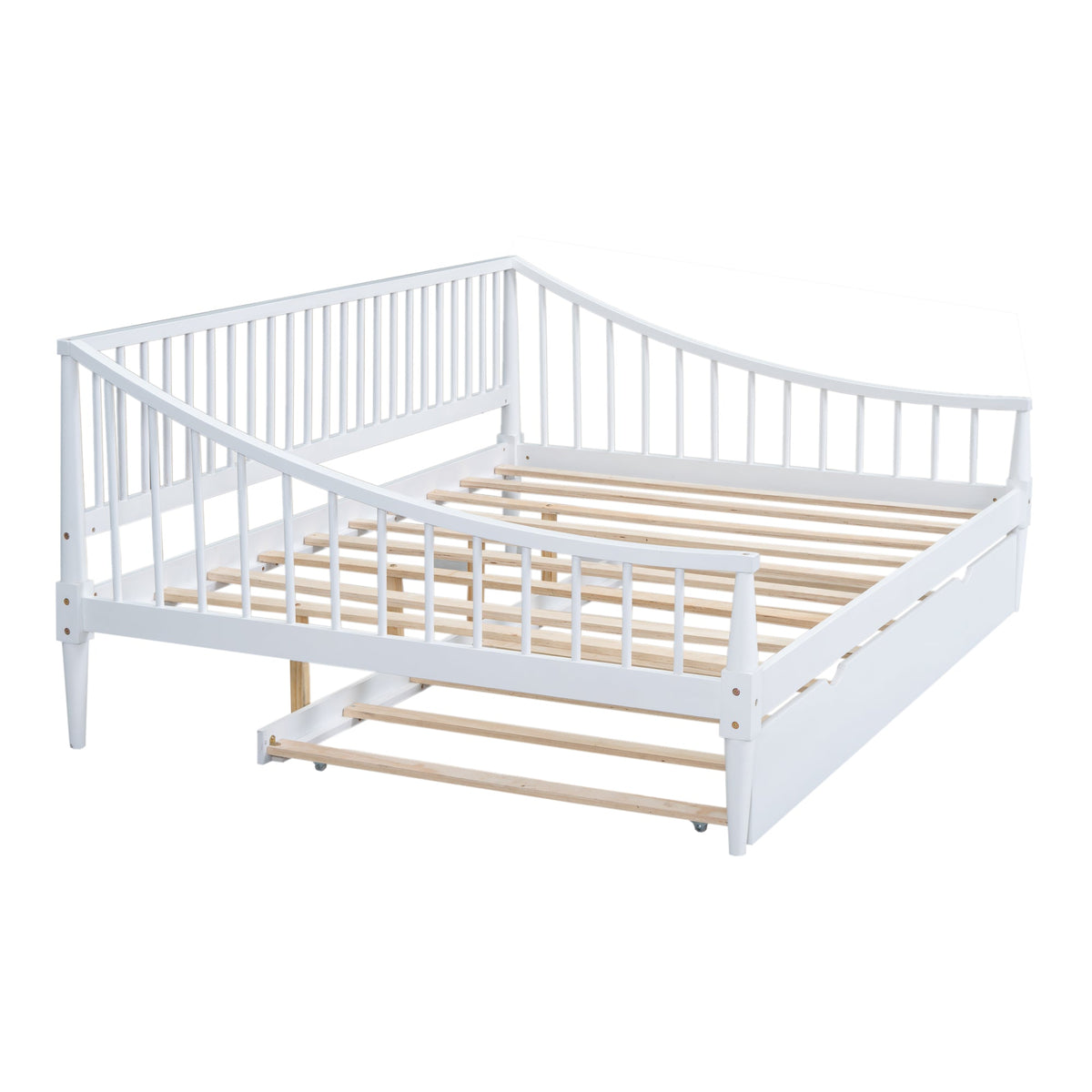 Full Size Daybed with Support Legs and Trundle