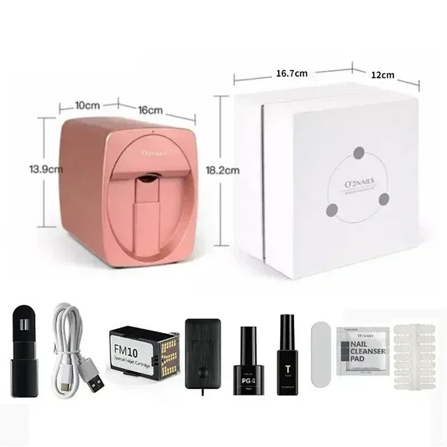Smart Nail Printer – 3D Portable WiFi DIY Nail Art Machine, 2400DPI High-Resolution Design for Home or Professional Nail Salon Use