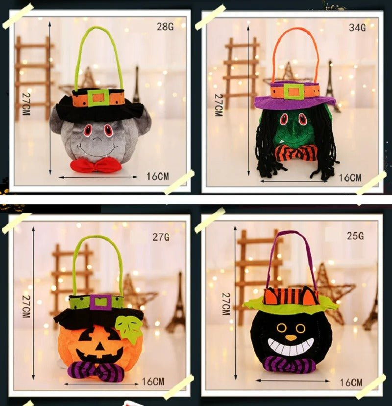 Halloween Buckets & Candy Bags - Foldable Halloween Treat Bags