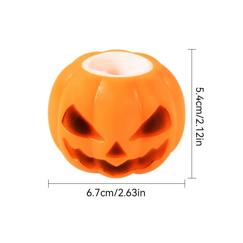 Halloween Ghost Pumpkin Stress Ball Squeeze Toy - Kids Party Favors, Stress Relief Fidget Toys, and Birthday Gifts Squishy Toys