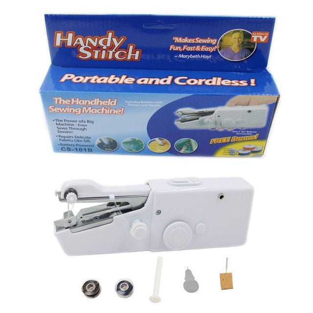 Handheld Mini Electric Sewing Machine - Heavy Duty Machine with 128pcs Sewing Kit