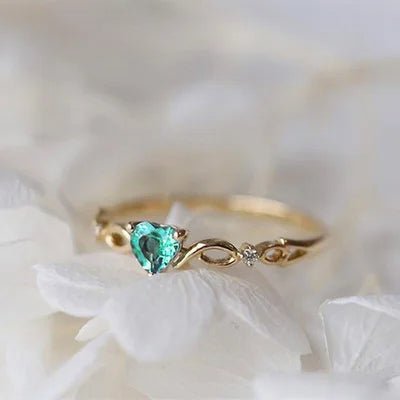Heart-Shaped Cubic Zirconia Ring – Elegant, Everyday Jewelry for Women & Girls Perfect for Valentine's Day