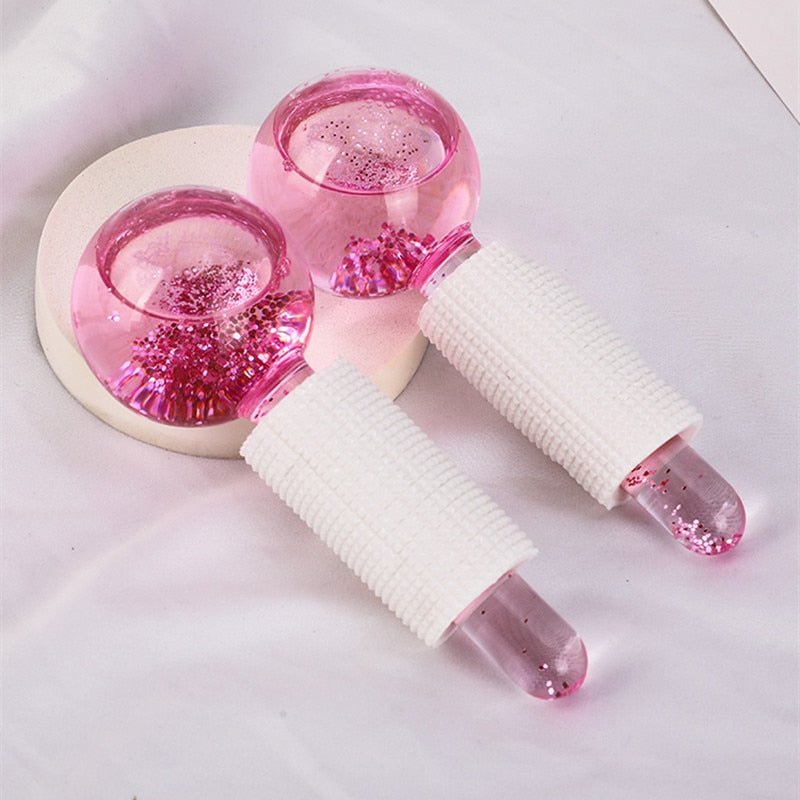 Ice Globes Facial - Crystal Ball Massager for Face, Neck and Eyes, Daily Beauty, Skin Tightening, Anti Aging, Reduce Puffiness and Wrinkles