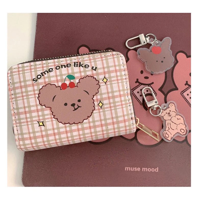 Korean Cartoon Ulzzang Kawaii Toast Bread Wallet – Cute Harajuku PU Coin Purse with Card Holder for Women & Students