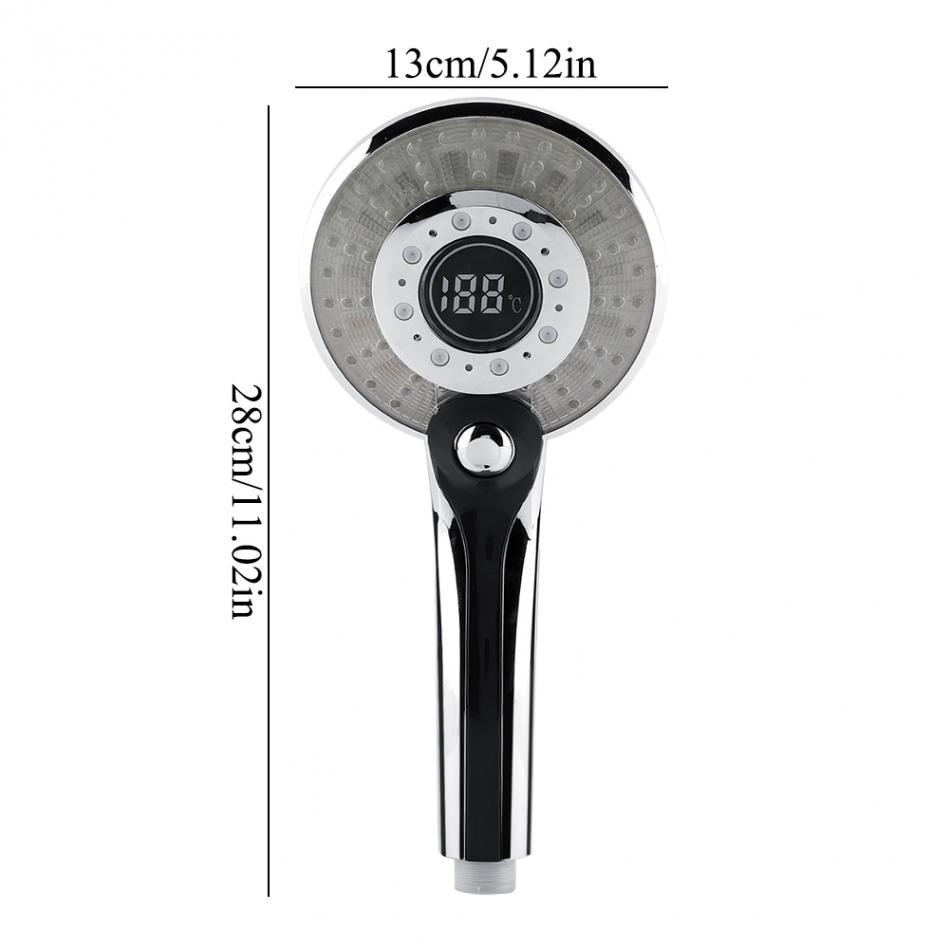 LED Shower Head w/ Digital Temperature Control