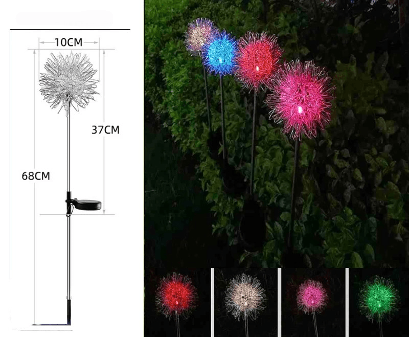 Magical Solar Dandelion Garden Lights – Enchanting Firework LED Fairy Lamps for Garden & Outdoor Decor