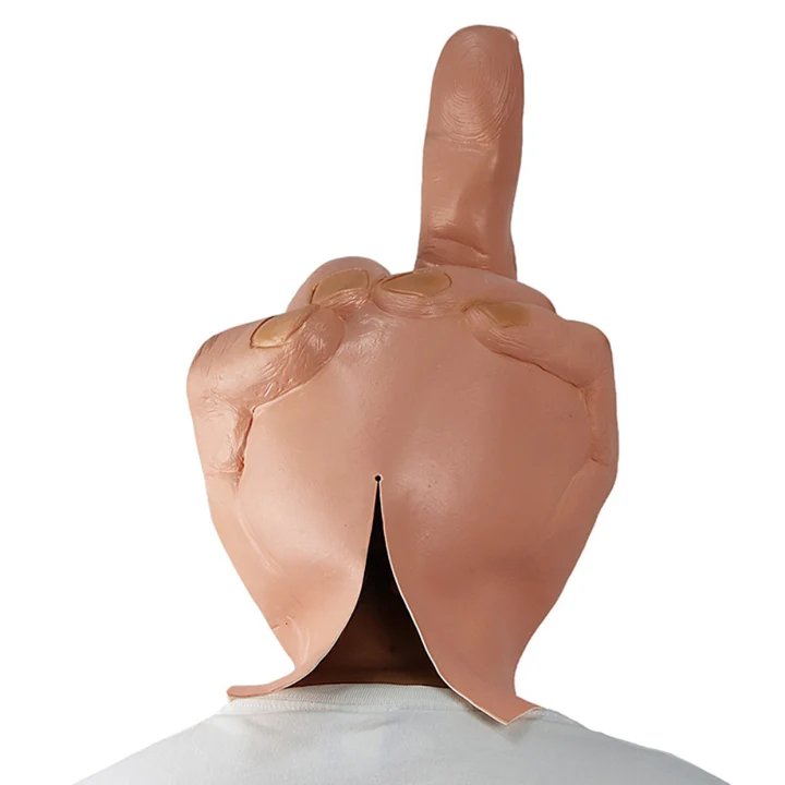 Middle Finger Mask - Middle Finger Funny Head Mask