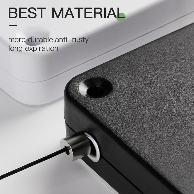 Automatic Door Closer – No-Drill Retractable Cable Closer for Sliding Screen Doors & Light Interior Doors