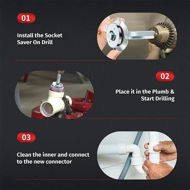 PVC Pipe Reamer Set – Plumbing Fitting Saver & PVC Socket Saver for Schedule 40 PVC and ABS
