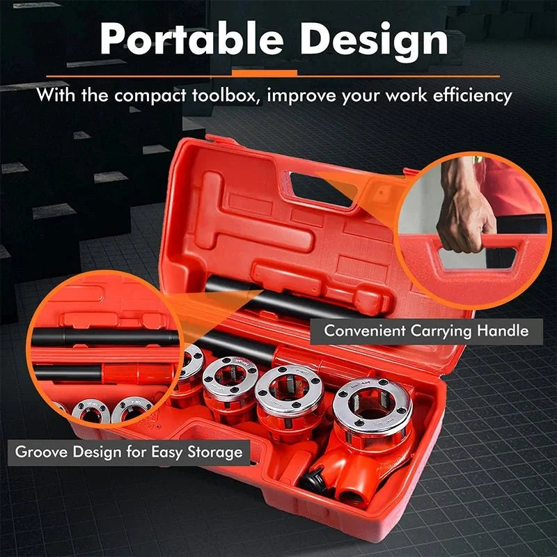 Ratchet Pipe Threader Kit - Pipe Threading Tool