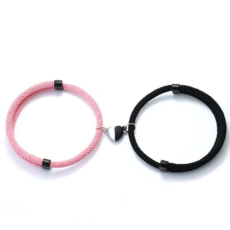 Romantic Magnet Couple Bracelet - Pair Magnetic Spherical Bracelets for Friendship and Couples Perfect for Valentine's Day