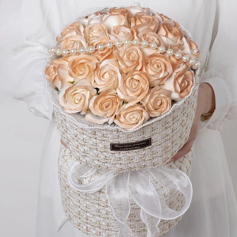 Valentine's Day Rose Soap Flower Bouquet - Artificial Flowers Rose Bouquet