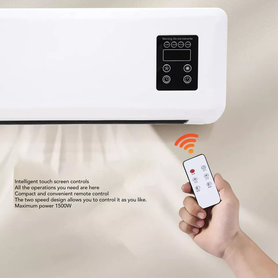 HG Electric Wall Heater 1500W ABS Wall Mounted Space Heater Fast Heating&Coo Hot