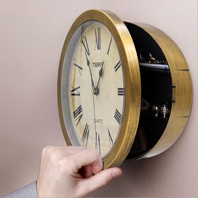 Secret Wall Clock - Mechanical Storage Box